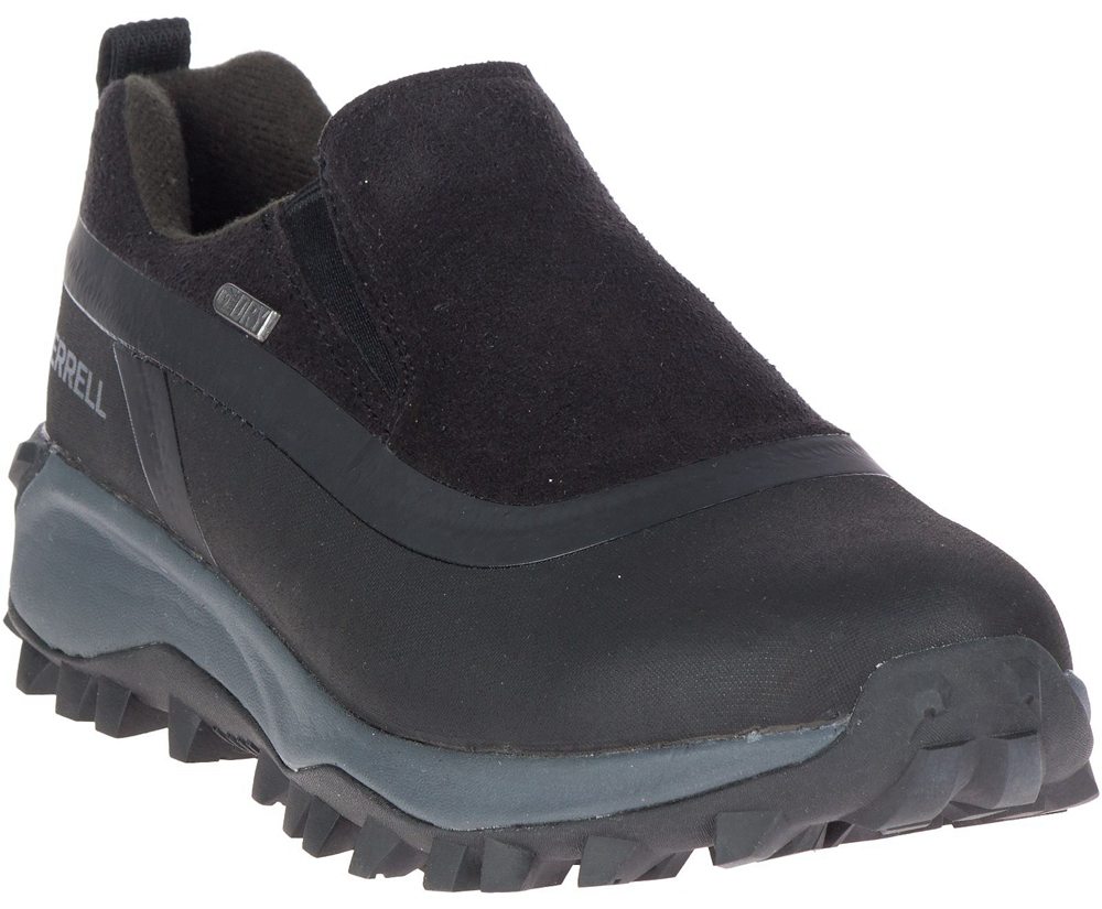 Merrell Slip Ons Black - Thermo Snowdrift Moc Shell Waterproof - Womens 76BSKVMRE